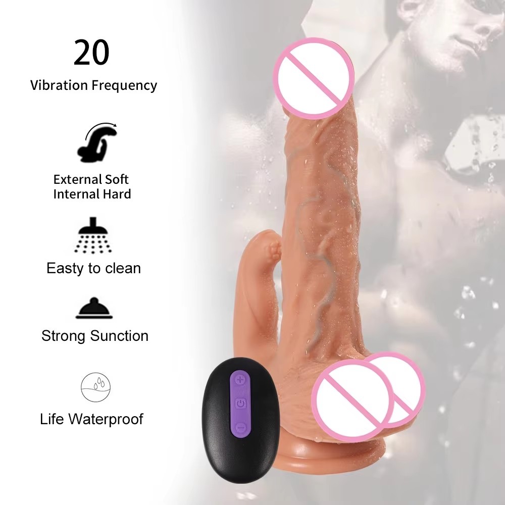 360 Degree Rotating Silicone Dildo Vibrator Wireless Remote Control Women Massage Sex Toy Huge Realistic Dildo