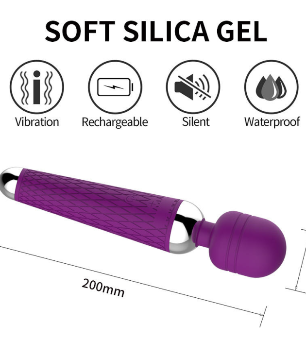 Amazon Hot Sale Waterproof Silicone Vibrator Sex Toys For Woman Portable Clitoral Massage Wand Massager