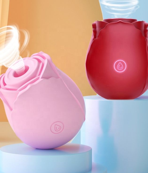 New Waterproof Silicone Vibrator Sex Toy Women Nipple Stimulator Clit Sucking Rose Vibrator