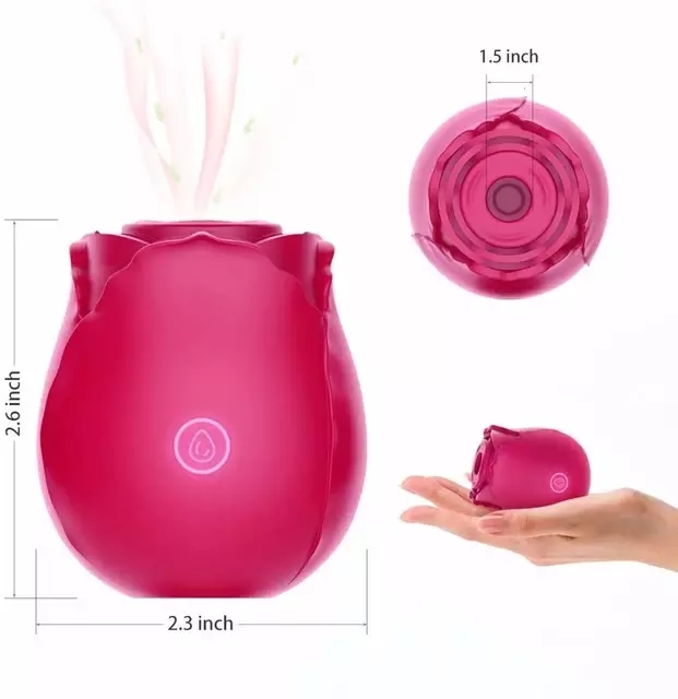 New Waterproof Silicone Vibrator Sex Toy Women Nipple Stimulator Clit Sucking Rose Vibrator