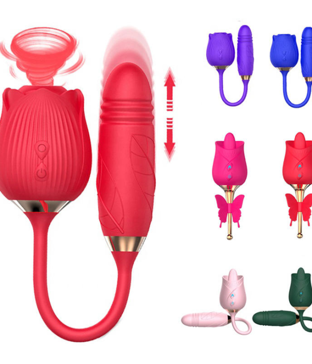 New Amazon Hot Sale Waterproof Sex Toys For Woman Vibrators Silicone Rose Toys Clit Sucker Rose Vibrator