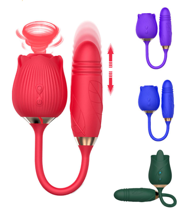 New Amazon Hot Sale Waterproof Sex Toys For Woman Vibrators Silicone Rose Toys Clit Sucker Rose Vibrator