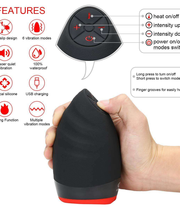 New Amazon Hot Sale Adult Silicone Sex Toys Men Vibrating Masturbation Cup Automatic Heating Masturbator For Male