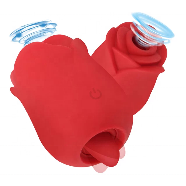 New Adult Hot Sale Waterproof Silicone Rose Sex Toys Clitoral Sucking Vibrating Rose Vibrator For Woman